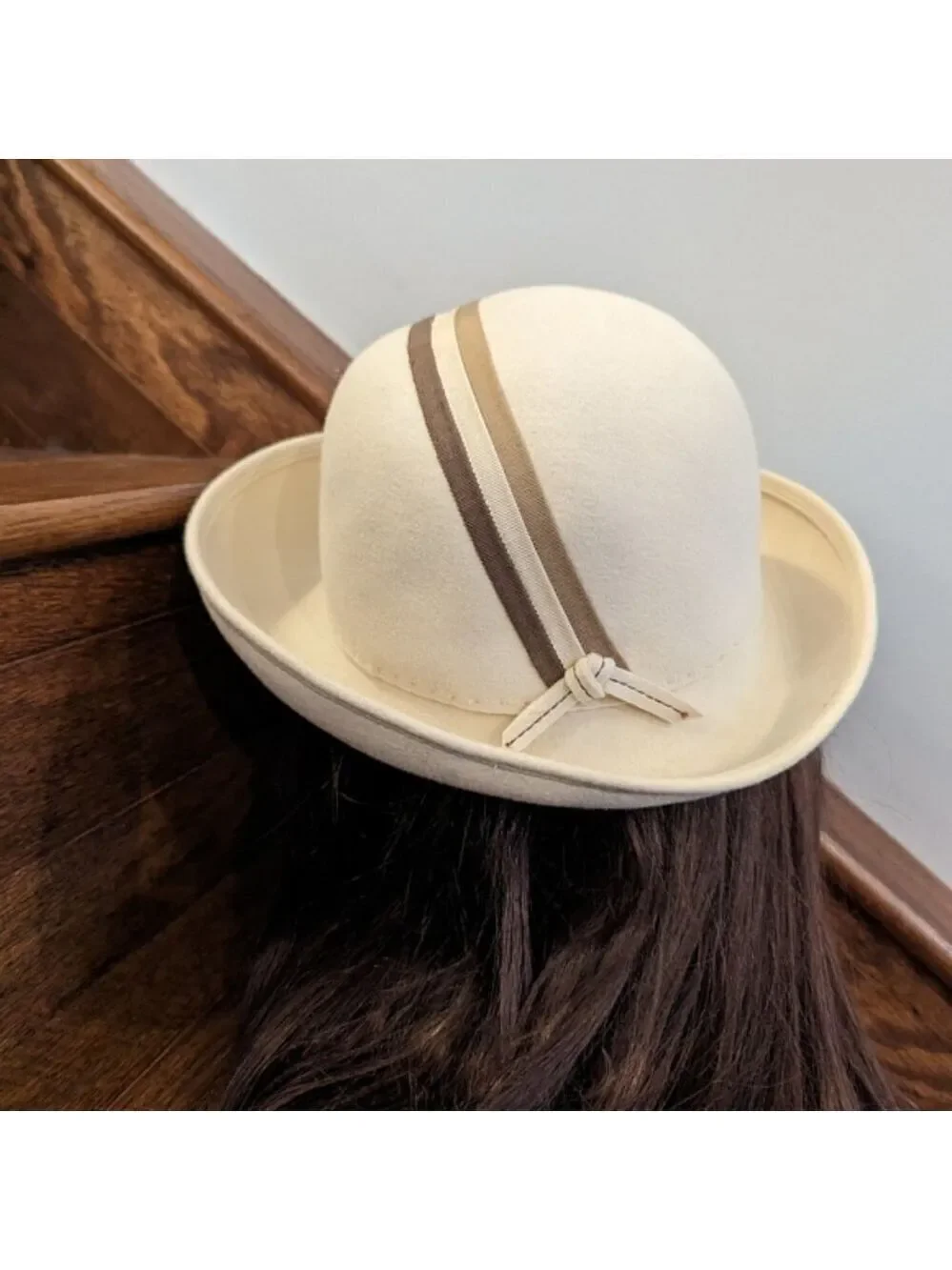 VINTAGE bowler style hat, Andre Montreal, mid century modern
